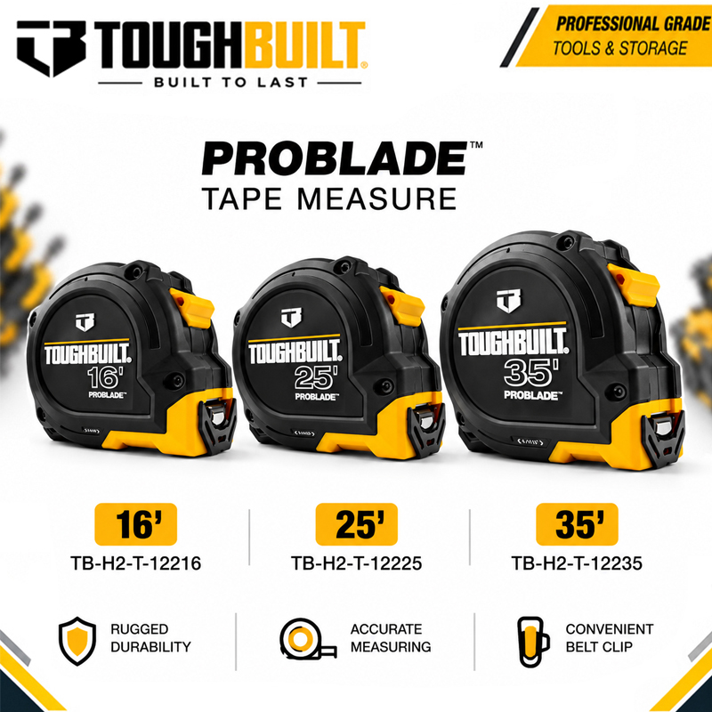 TOUGHBUILT 16ft/25ft/35ft Seri - Stanley Tape 25Ft incelemesi ve fiyatı